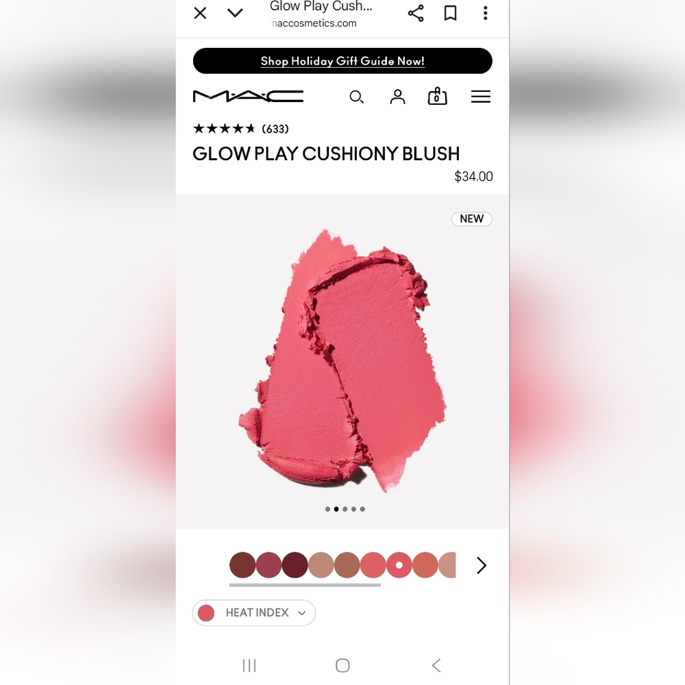 Mac Glow Play Cushion Blush Heat Index